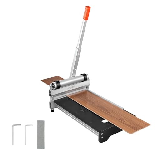VEVOR Coupe Parquet Max. Épaisseur 12 mm Largeur 330 mm Guillotine à Parquet Réglages d'Angle 15° 30° 45° pour Sols Stratifiés Bois d'Ingénierie Vinyle...