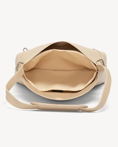 Image of NEWBELLA Tote Bag for Women, Vegan Leather Crossbody Shoulder Bag, Top Handle Satchel Purse for Work, Travel, Daily Use (Apricot Envelope)