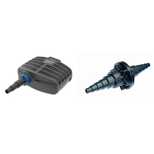OASE 20249 Filterpumpe AquaMax Eco Classic 3500E, 3500 l/h Förderleistung, energiesparende Bachlaufpumpe, Teichpumpe, Filter, Pumpe, Bachlauf & 57154 Tradux - Wanddurchführung/Foliendurchführung
