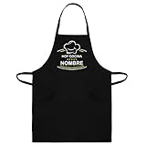 Delantal unisex de calidad superior, con un gramaje de 190 g/m2. y cintas en cuello y laterales para lazada.