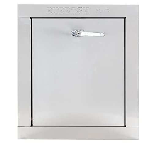 Universal ADA Compliant Stainless Steel Trash Chute Door - Bottom Hinged, 18"(H) X 18"(W), Self Closing, Fire Rated & UL Approved by Oswald Supply