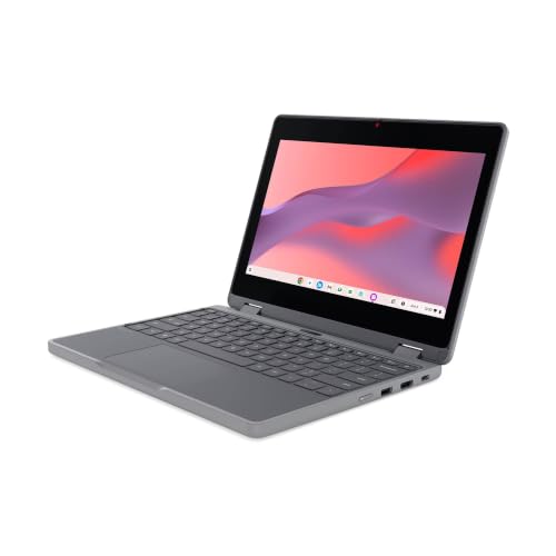 Image of Lenovo Chromebook 500e Gen 5 M89 83TA0002US 11.6 inch Touchscreen Convertible 2 in 1 Chromebook - HD - 60 Hz - MediaTek - 4 GB - 64 GB Flash Memory - English (US) Keyboard - Luna Gray