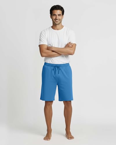 Image of 3 Pack Men's Pajama Shorts Sleep Lounge Casual PJ Comfy Cooling Pockets | Available In Big & Tall, Soft, Stretchy, Breathable, Elastic Waist, Athletic, Gym, Workout, Sweat, Summer, Night, Bottoms