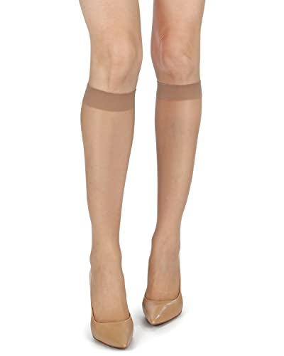 MeMoi Women's Matte Micro Sheer Knee Highs3
