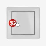 HARDWARE Wäscheschacht-Einwurftür Klappe Deckel QUATTRO PUSH (Weiß)