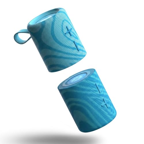 Stromberg Twin 2-in-1 Mini Portable Bluetooth Speaker 10W (5W per Speaker) 11-Hour Playtime Magnetic Sky Blue and Blue