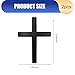 Zikefest 2PCS Cross Car Decals, Metal Jesus Cross Badge Stickers, 3D Individual Car Cross Emblem Decal, for Auto Trunk Body Tailgate Side Fenders, Auto Decoration (Black)