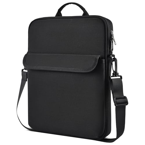 NBOXUMG 12.4 Inch Tablet Sleeve Bag for Samsung Galaxy Tab S10+/S9+/S9 FE+/S8+/S7+/S7 FE+ Carrying Case with Adjustable Shoulder Strap (Black)