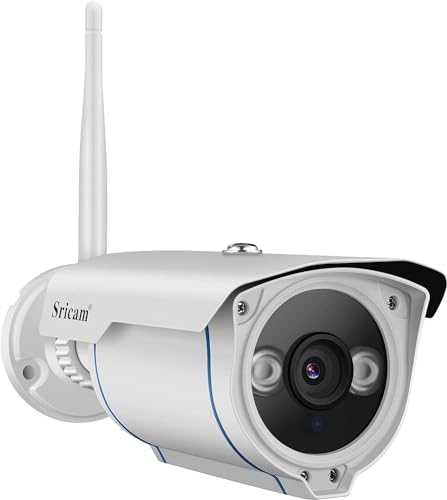 Sricam Caméra IP, Caméra de Surveillance HD Wifi Caméra de Sécurité Extérieure et Intérieure 720P, Etanche...