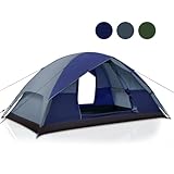 【Tessuto Impermeabile e Resistente】Questa tenda da campeggio è realizzata con un eccellente tessuto oxford 190T sul mercato e la superficie è rivestita con un rivestimento impermeabile in PU da 3000 mm, che può garantire efficacemente l'asciuttezza e il comfort della tenda in caso di pioggia.