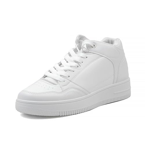 JOMIX Zapatillas Deportivas Altas Hombre Sneakers de Running Transpirables y Antideslizantes Ligeras y Cómodas Ideales para Caminar a Diario MBO255296 (Blanco,42)