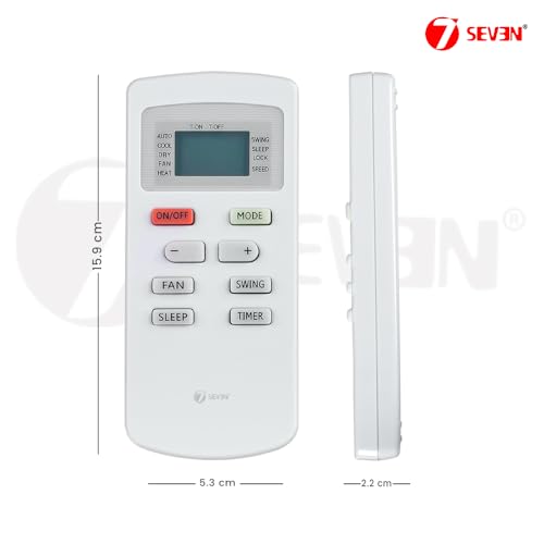 Image of 7SEVEN Compatible with Bluestar AC Remote Control Model 189 Suitable for 1 1.5 2 Ton Split & Window Air Conditioner - Match Key by Key Exactly with existing Bluestar AC Remote Function