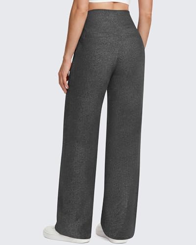 Image of G4Free EverGoing Yoga Pants Women Wide Leg Pants with Pockets High Waist Stretch Dress Casual Sweatpants Petite /Regular /Tall