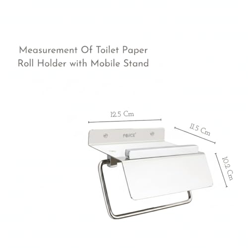 Image of Force Toilet Paper Roll Holder with Mobile Stand, Stainless Steel Toilet Paper Hanger with Stand in Bathroom, Toilet Paper Holder, Toilet Tissue Roll Holder for Bathroom, Pack of 2