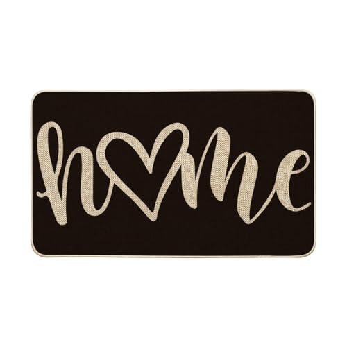 Artoid Mode Black Heart Home Doormat, Summer...