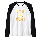 Oy! to The World Simple Cool Hanukkah Happy Chrismukkah Raglan Baseball Tee