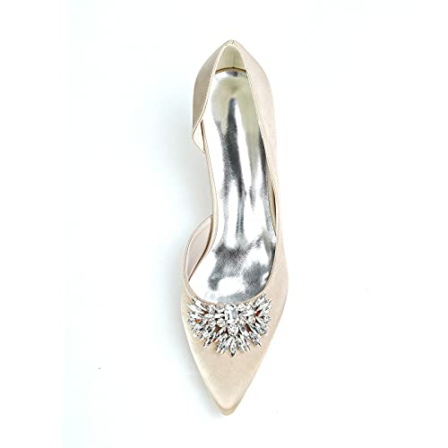 Escarpin de mariée sans lacet bout pointu pour éviter les douleurs