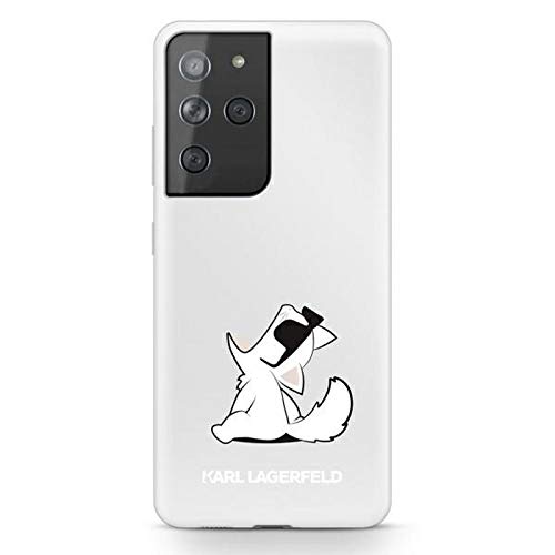 Karl Lagerfeld Coque pour Samsung Galaxy S21 Ultra G998 Transparent hardcase Choupette Fun KLHCS21LCFNRC