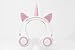 Gabba Goods Premium LED Light Up in The Dark Unicorn Over The Ear Comfort Padded Stereo Headphones with AUX Cable | Earphone Gift- White