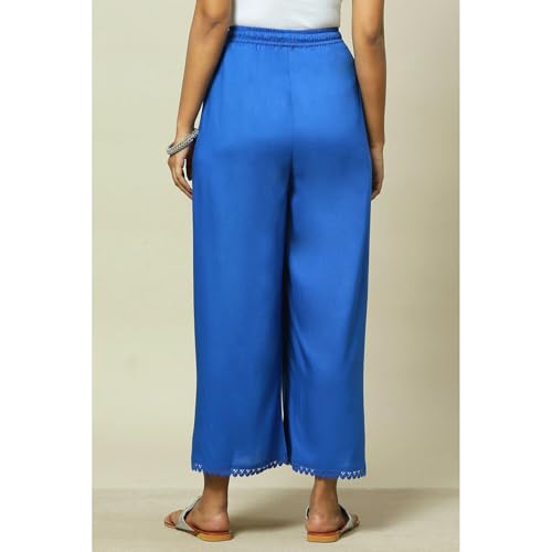 Image of Rangriti Women Navy Blue Liva Palazzo XL