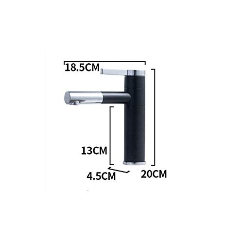 Robinet rotatif 360 pour lavabo avec commande eau chaude et froide - 3