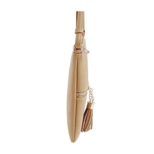 Image of SG SUGU Lightweight Medium Crossbody Bag Shoulder Bag with Tassel and Zipper Pocket