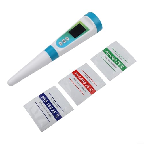 Image of ZAMETTER 2 in 1 Food pH Meter with Temperature Display for Semi-Solid Dough Cheese Sausage Creams and Lotions Stainless Steel Probe 0.00 to 14.00 Range
