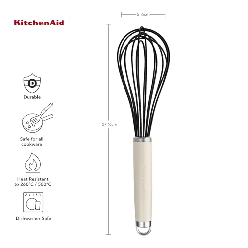 KitchenAid Classic Silicone Whisk – Almond Cream - Image 3