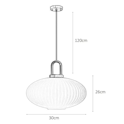 Lámpara colgante de cristal blanco EKSED con acabado oro bronce para techo 5