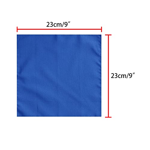 Allegra K Men's Solid Color Pre-Tied Bow Tie With Matching Pocket Square Set For Wedding Party One Size Royal Blue #TOP3