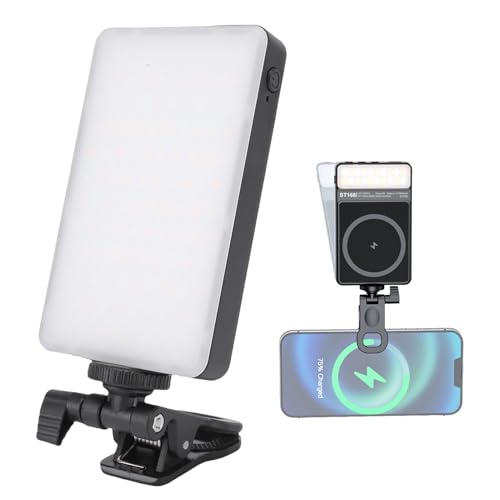 LICAEVEY Magnet Phone Fill Light, Double Sided Photography Fill Lamp for Selfie Live Streaming Dual Colors 2500 to 9000K 15W Wireless Charging