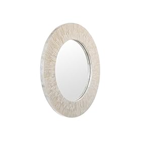 KOUBOO 1040142, Pearlescent White Round Capiz Seashell Sunray Wall Mirror 31omTbY3liL. SS280