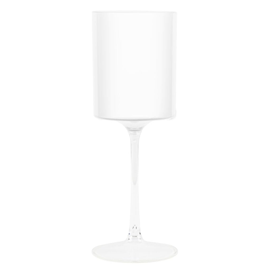 Photo 1 of Two-Tone Wine Glasses - 14oz - White/Clear, case pack of 60 - For Parties & Catering