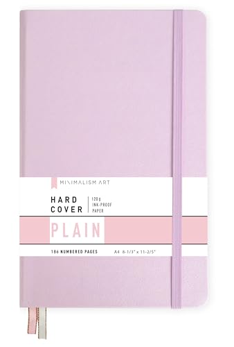 Carnet de notes A4 en cuir synthétique rose avec papier premium 100g