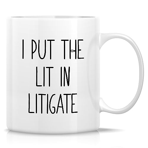 Retreez Funny Lawyer Mug Gift I Put The Lit In Litigate Attorney Barrister Bar Exam 11 Oz Ceramic...