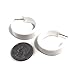 Leetie Lovendale Chandler Hoop Earrings, Lightweight & Hypoallergenic, Handmade Jewelry for Women, Small Round Circle Earrings, USA Made, Vintage Lucite Acrylic, 1.25” (30mm) Diameter, (White)