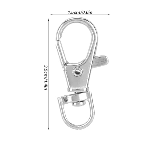 Image of 12Pcs Bird Cage Lock Clips, Metal Trigger Snap Hooks, Anti-Escape Swivel Trigger Clasps, D Eye Bird Cage Escape-Resistant Door Buckles for Bird Small Pets Cages Door Buckle Lock