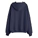 Generisch Hoodie Damen Oversize Sweatjacke mit Reißverschluss Leichter Kapuzenpullover mit Taschen Bequeme Übergangsjacke für Herbst Winter