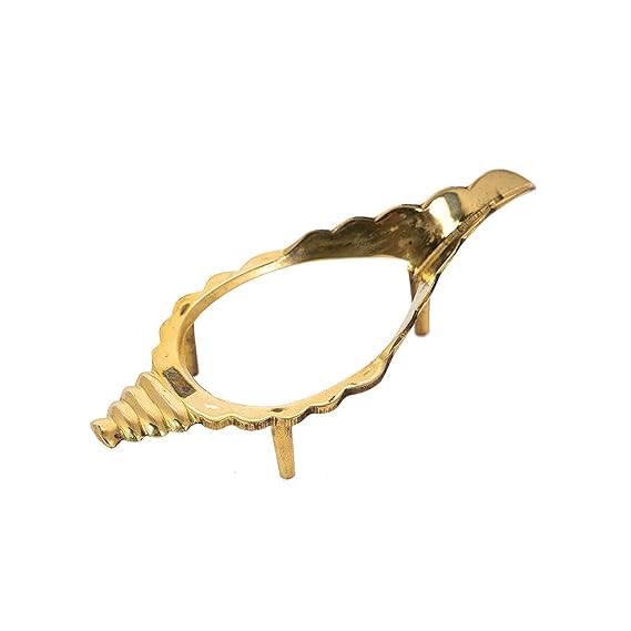 Pure Brass Shankh Stand (Medium, Gold) for 4 to 6 Inches Shankh-image-24