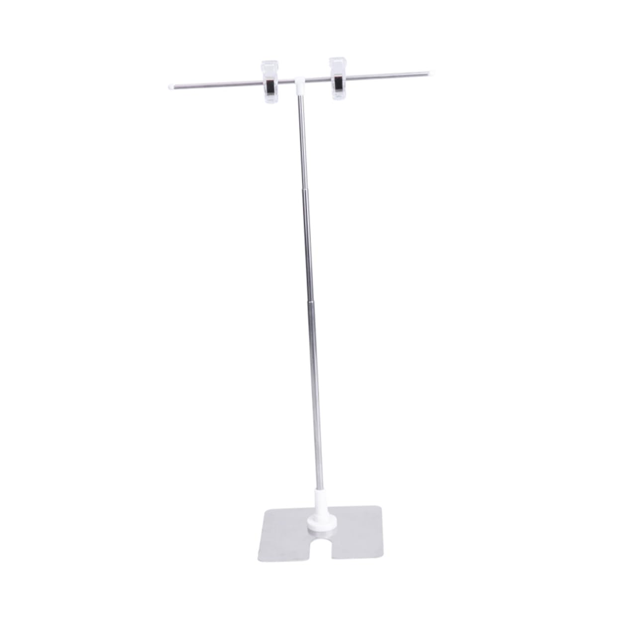 SOLUSTRE Adjustable T Type Poster Stand with Frosted Non-Slip Surface and Stainless Steel Base Telescopic Display Rack for Store and Supermarket Advertising