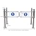 Industrial Metal Swing Gate with Automatic Closure, Market & Warehouse Safe BER, Universal Guardrail Entrance Gate (130x102 cm)