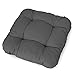 LILENO HOME 4er Set Stuhlkissen Anthrazit (38x38x8 cm) - Sitzkissen für Gartenstuhl, Küche oder Esszimmerstuhl - Bequeme UV-beständige Indoor u. Outdoor Stuhlauflage als Stuhl Kissen