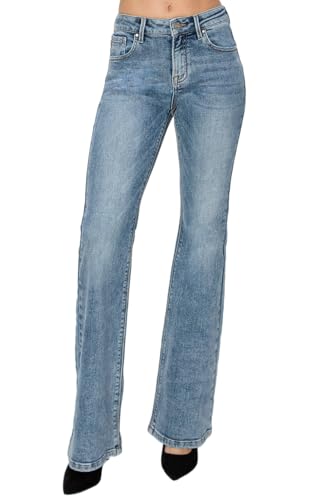 Risen Women's Mid Rise Bootcut Jeans