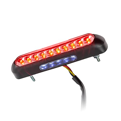 Feu arrière LED Line noir éclairage plaque moto signalisation universelle