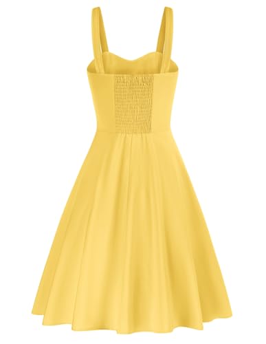 Image of Belle Poque Vintage Floral Dress for Women 2026 Summer A-line Sleeveless Flowy Midi Elegant Wedding Guest Cocktail Dress