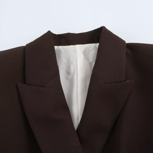 Women's Stylish Double-Breasted Blazer with Elbow Patches, Notch Lapel Suit Jacket3