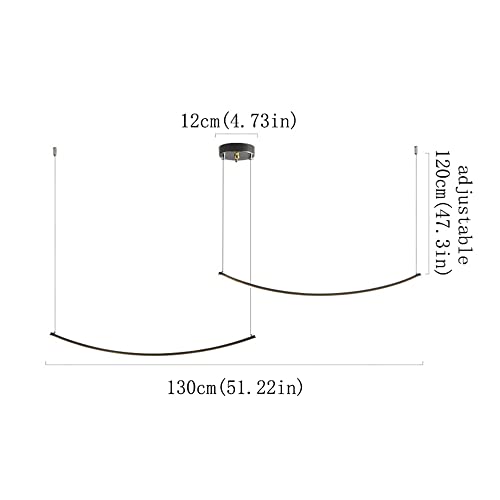 Éclairage de plafond suspendu LED laiton variable pour décoration intérieure - 3