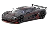 Diecast Compatible with Tarmac Works Koenigsegg Agera RS Black Carbon Fiber Global64 1:64 Scale