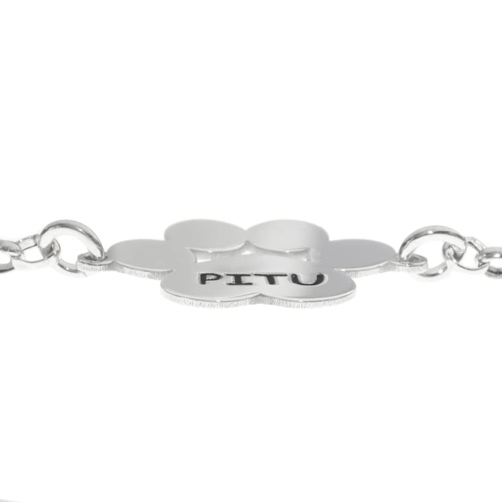 Pulsera huella con nombre de perro personalizado de Plata 925 - Pulsera perro personalizada - Pulsera nombre de perro Plata 925