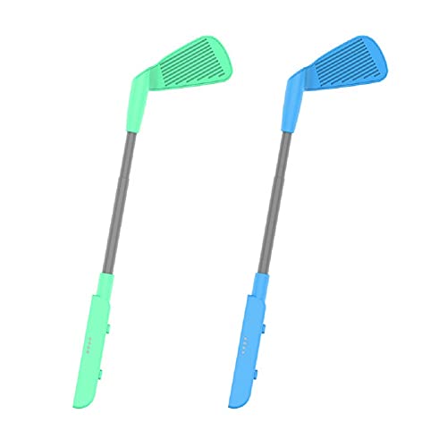 Lot de 2 poignées de golf pour Nintendo Switch Joy Cons, rotatives et évolutives pour Mario Golf Super Rush, pour manette de jeu de golf Joy Con Accessoires de jeu avec dragonne Cover